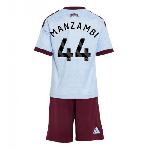 Dječji Nogometni Dres Aston Villa Johan Manzambi #44 Rezervni 2026-27 Kratak Rukav (+ Kratke hlače)